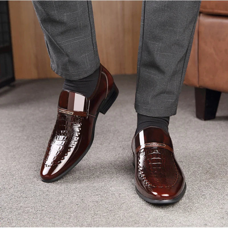 DOMINZZI™ | Chaussures d'affaires de luxe pour hommes, bout étroit.