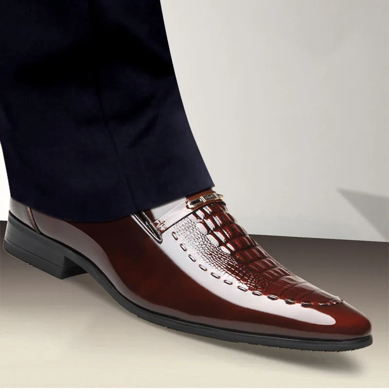 DOMINZZI™ | Chaussures d'affaires de luxe pour hommes, bout étroit.